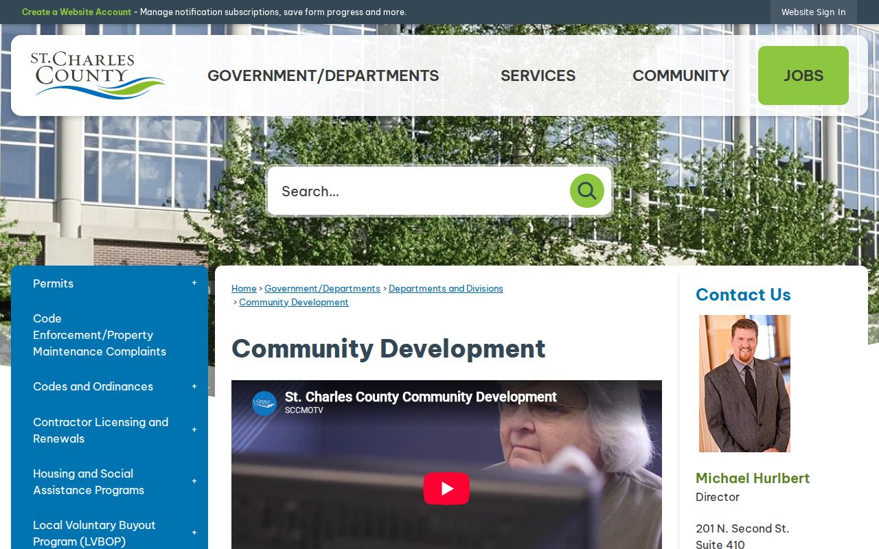 St. Charles neighbors County Community Development permit route